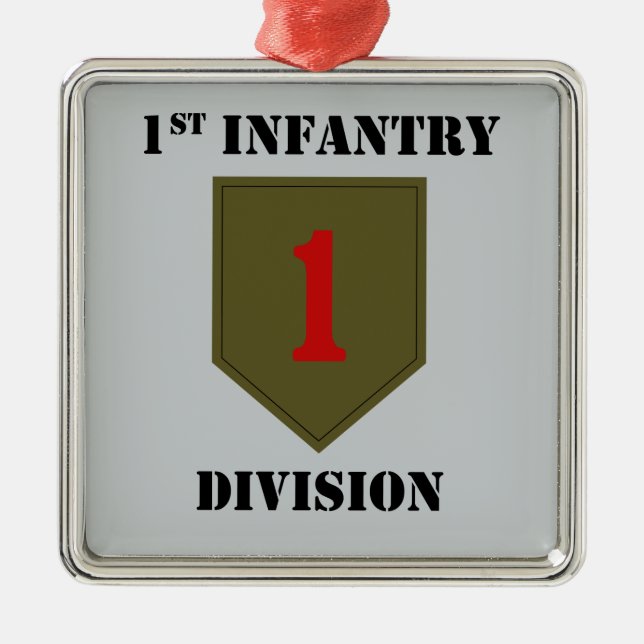 Ornement Métallique 1re division d'infanterie avec texte (Devant)