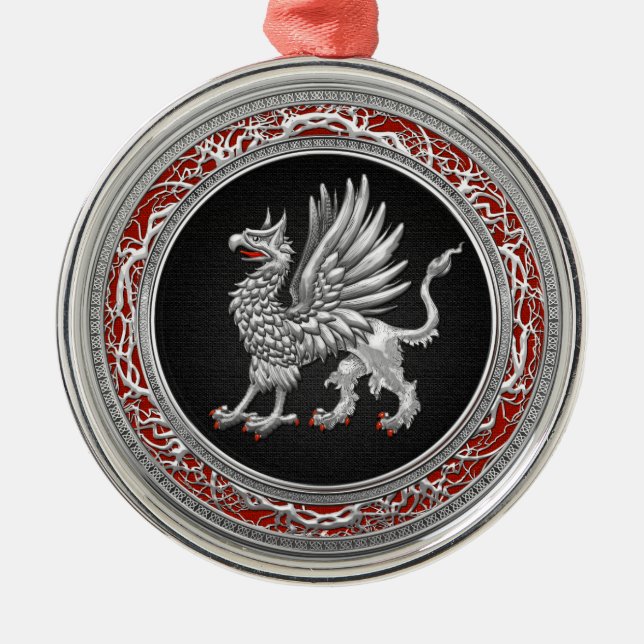 Ornement Métallique [200] Griffin d'argent sacré (Devant)