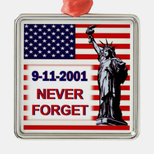 Ornement Métallique 9-11-2001-N'oubliez jamais