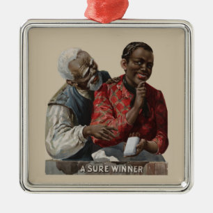 Ornement Métallique Afro-américain 1895 d'annonce de cigare de cru