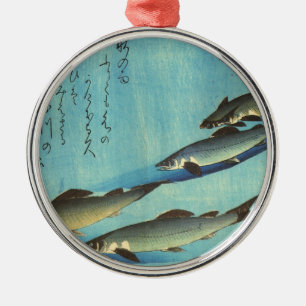 Ornement Métallique Ai (truite) - Impression de poisson japonais de Hi