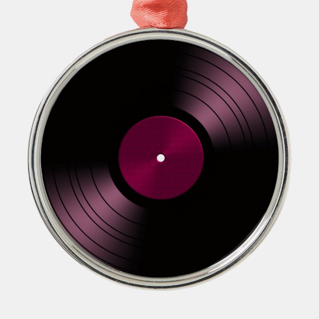 Ornement Métallique Album de disque vinyle dans le rose (Devant)