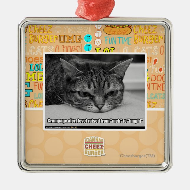 Ornement Métallique Alerte de Grumpage (Devant)