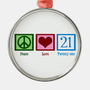 Ornement Métallique Amour 21 de paix