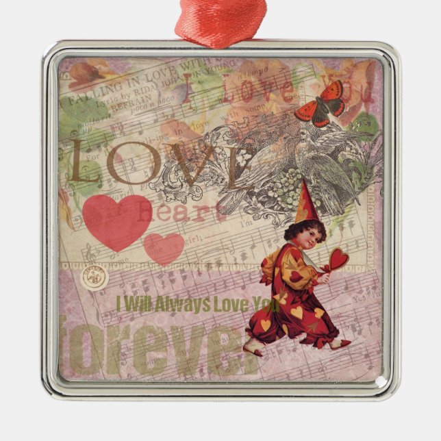 Ornement Métallique Amour Coeur coeur amour amour amour amour Valentin (Devant)