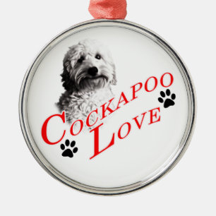 Ornement Métallique Amour de Cockapoo