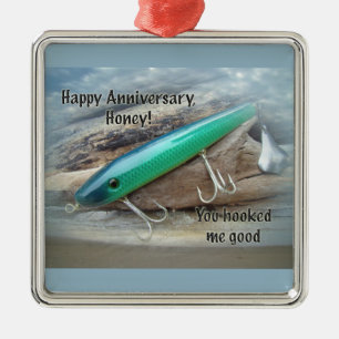 Ornement Métallique Anniversaire - AJS Green Swimmer Pêche leure