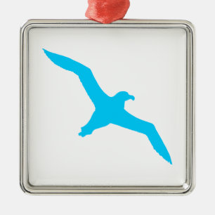 Ornement Métallique Aqua Blue Albatross