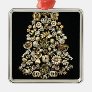 Ornement Métallique Arbre de Noël de bijoux d'or
