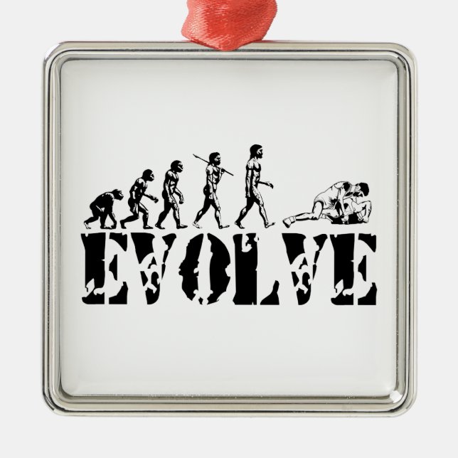 Ornement Métallique Art attaquant de lutte d'évolution de sports de (Devant)