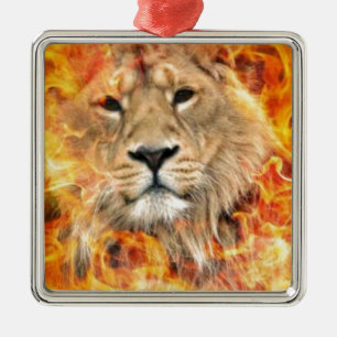 Ornement Métallique Art numérique de feu de lion