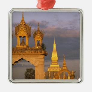 Ornement Métallique Asie, Laos, Vientiane. Temple de That Luang.