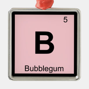 Ornement Métallique B - Table périodique des symboles de chimie Bubble