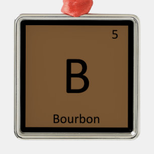 Ornement Métallique B - Tableau périodique de la chimie de l'alcool Bo