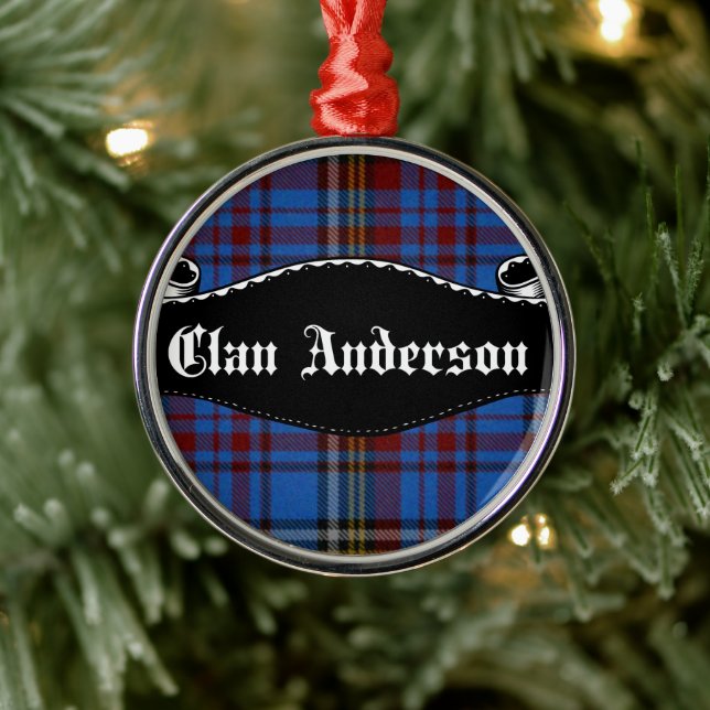 Ornement Métallique Bannière Clan Anderson (Arbre)