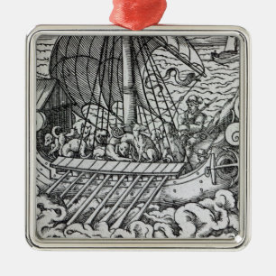 Ornement Métallique Bateau de Viking
