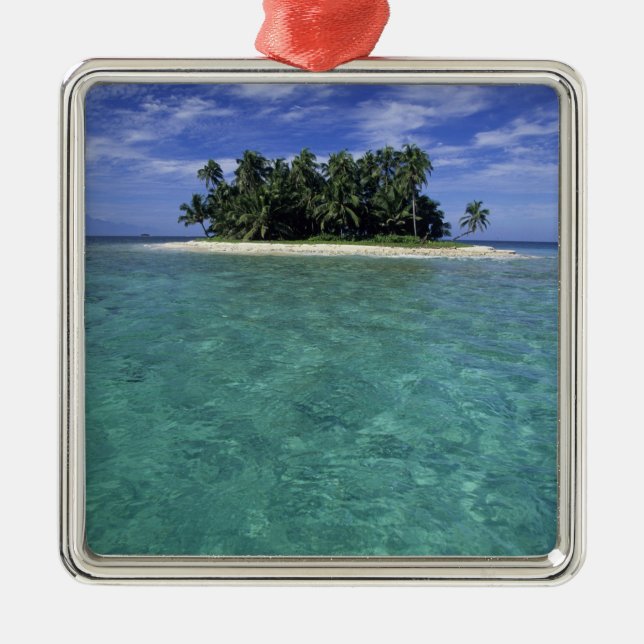 Ornement Métallique Belize, Barrier Reef, île sans nom ou cay. (Devant)