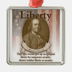 Ornement Métallique Benjamin Franklin - liberté