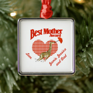 Ornement Métallique Best Mother Award Keepsake