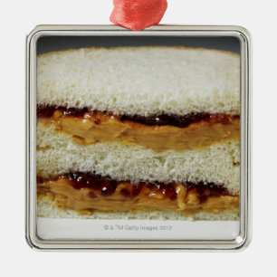 Ornement Métallique Beurre d'arachide et sandwich à gelée