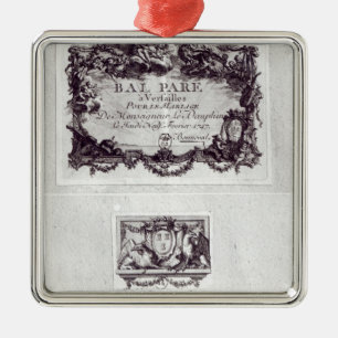 Ornement Métallique Billet d'entrée pour la boule à Versailles