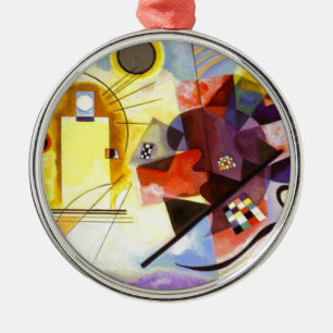 Ornement Métallique Bleu rouge jaune Kandinsky peinture Abstraite