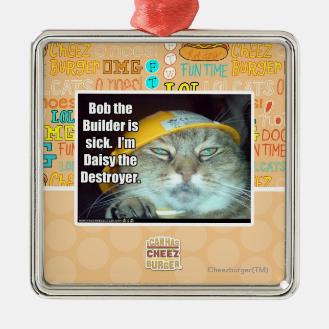 Ornement Métallique Bob le constructeur est malade (Devant)