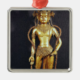 Ornement Métallique Bodhisattva Avalokitecvara, 15ème-16ème siècle