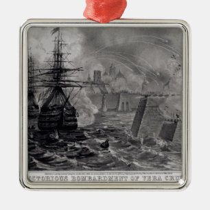 Ornement Métallique Bombardement victorieux de Vera Cruz