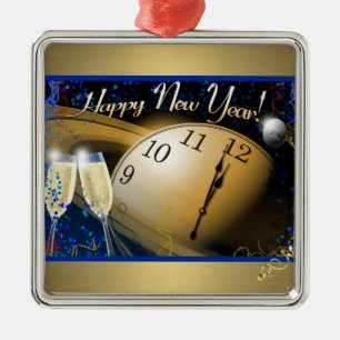 Ornement Métallique Bonne année