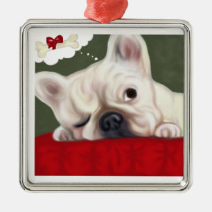 Ornement Métallique Bouledogue français de rêves doux