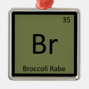 Ornement Métallique Br - Chimie du légume de brocoli Rabe Symbole