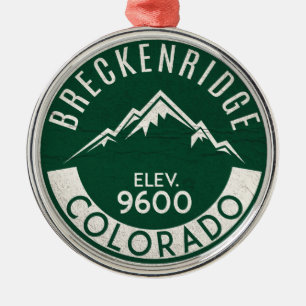 Ornement Métallique Breckenridge Colorado Ski