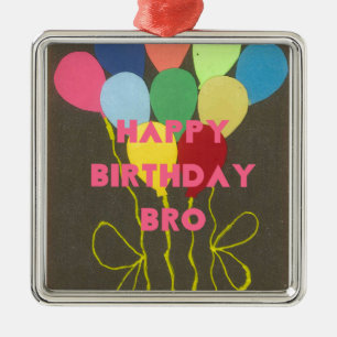Ornement Métallique Bro Art d'anniversaire heureux