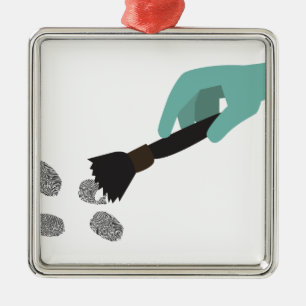 Ornement Métallique Brosse d'empreinte digitale