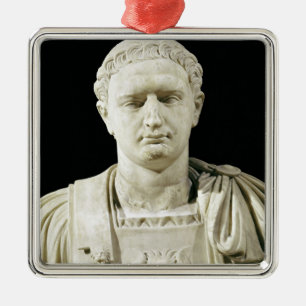 Ornement Métallique Buste d'empereur Domitian