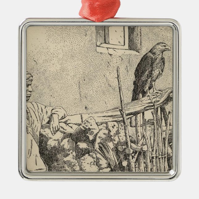 Ornement Métallique Cage d'aigle de Zuni (Devant)