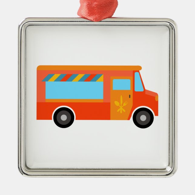 Ornement Métallique Camion de nourriture (Devant)