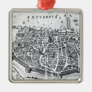 Ornement Métallique Carte d'Anvers