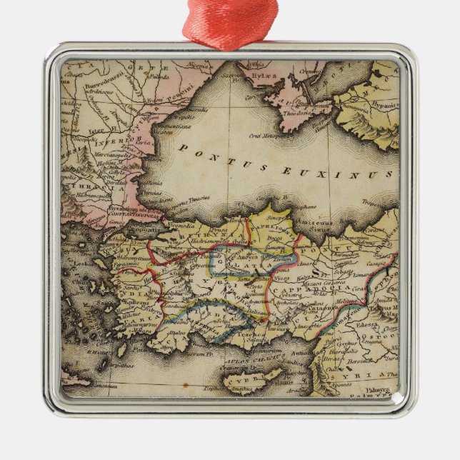 Ornement Métallique Carte d'atlas de Moyen-Orient (Devant)