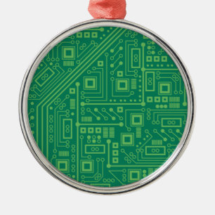 Ornement Métallique Carte de circuit robotique