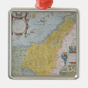 Ornement Métallique Carte de la Palestine