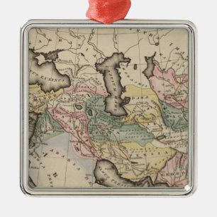Ornement Métallique Carte de l'Atlas asiatique