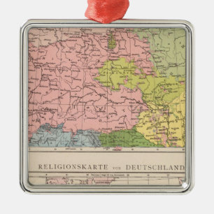 Ornement Métallique Carte des langues et des religions en Allemagne