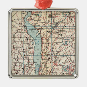 Ornement Métallique Carte du comté de Westchester, New York