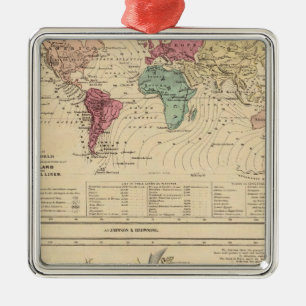 Ornement Métallique Carte du monde
