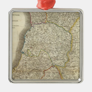 Ornement Métallique Carte du Portugal