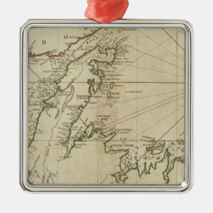 Ornement Métallique Carte Générale De L'Île De Terre-Neuve