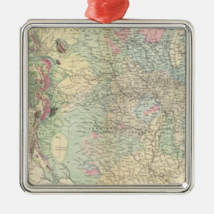 Ornement Métallique Carte géologique des USA