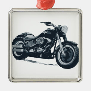 Ornement Métallique Chaque garçon aime une grosse moto américaine